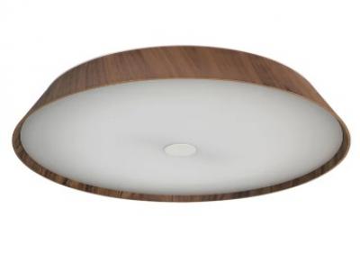 Noyer 610mm 50W Walnut Timber LED Oyster